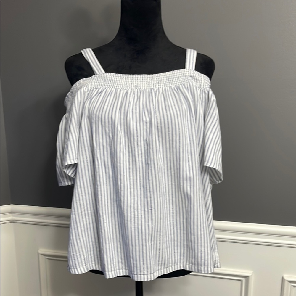Gap Striped Off-Shoulder Top